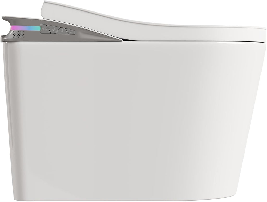 Eridanus One Piece Smart Toilet with Bidet Built in, Electric Bidets with Warm Water Sprayer and Air Dryer, Auto Flush & Lid, ADA Height Elongated Heated Seat, Foot Sensor, Modern Tankless Toilets