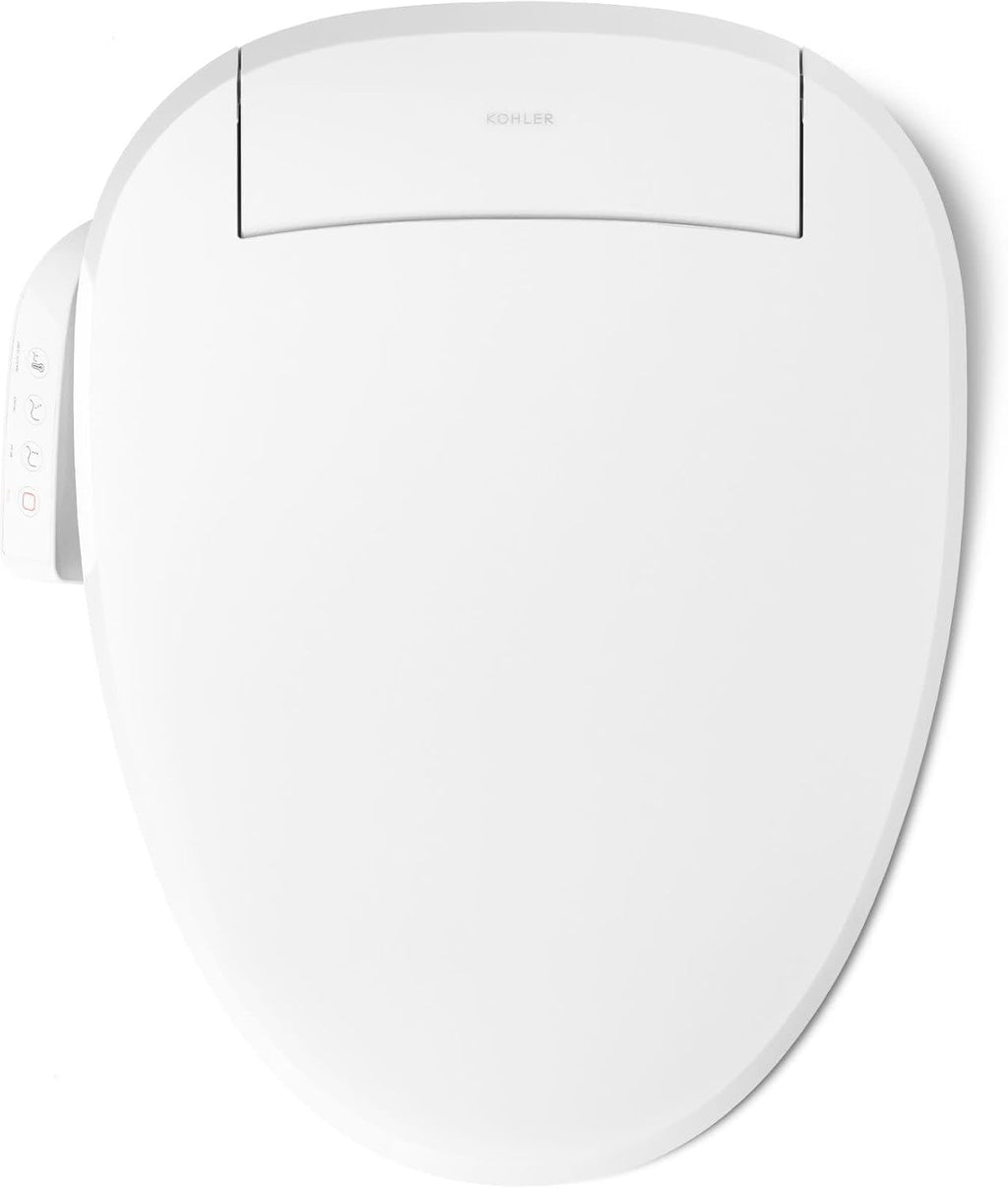 Kohler PureWash E700 Heated Bidet Toilet Seat, White with Remote, Warm Water, Quiet-Close Lid, Self-Cleaning Wand, Adjustable Water Pressure and Nightlight, Easy Installation Bidet Attachment