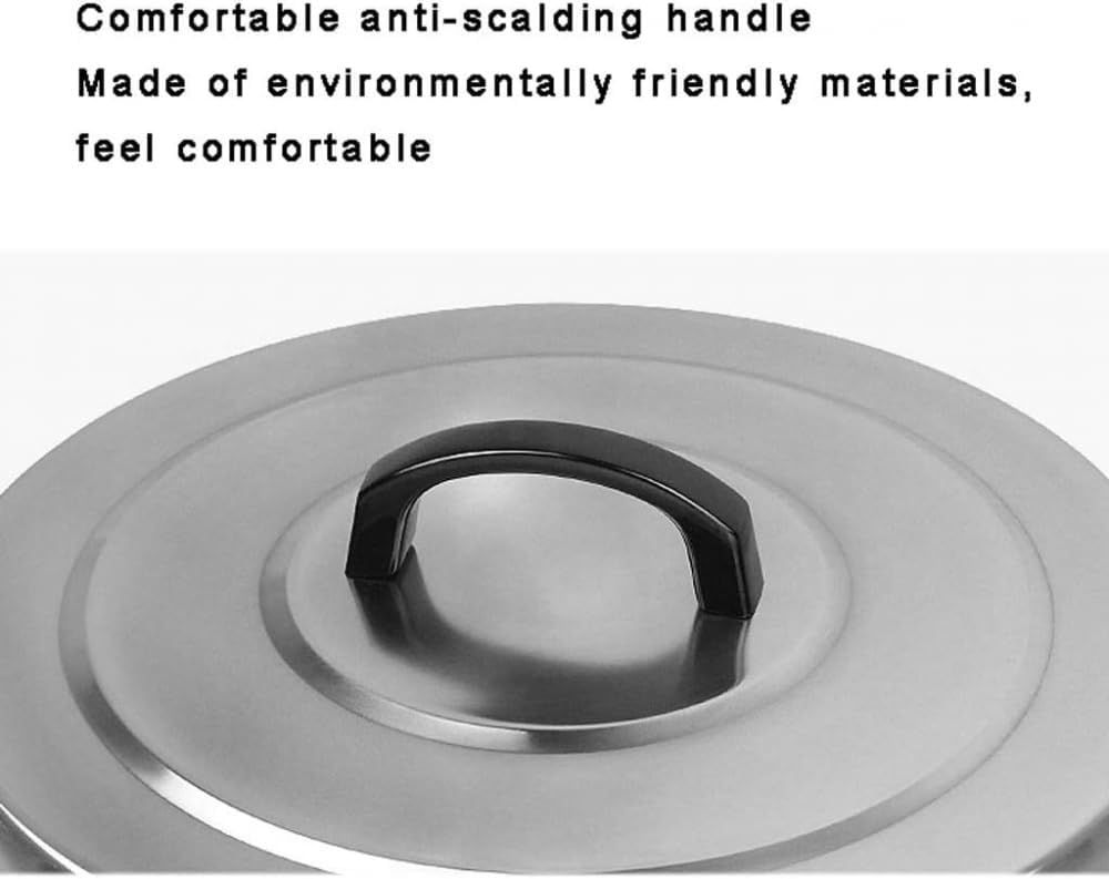 Round Stainless Steel Lid Food Cover Cheese Melting Dome and Steaming Cover for Use in Flat Top Griddle Grill Cooking Indoor or Outdoor Steaming Cover Dome Lid-64CM