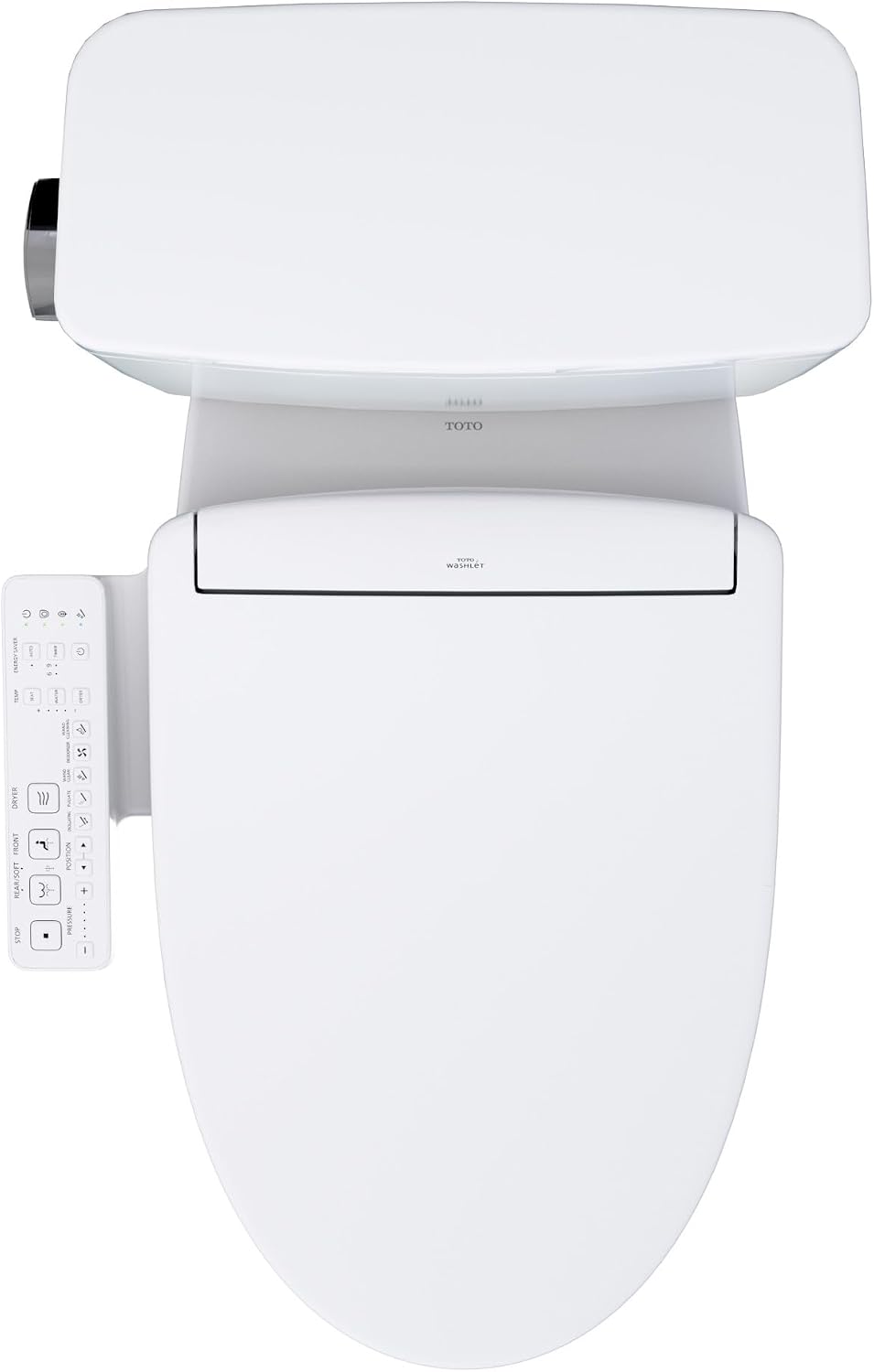 TOTO® Drake® WASHLET®+ Two-Piece Elongated 1.28 GPF TORNADO FLUSH® Toilet with S2 Bidet Seat, Cotton White - MW7763346CEG#01