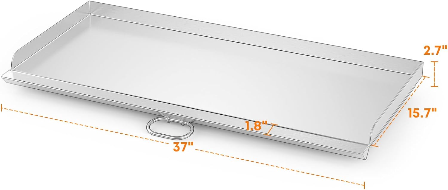 Stanbroil Fry Griddle for Camp Chef Stove, 16 in. x 37 in. Stainless Steel Flat Top Griddle, 3 Burner 16' Cooking Accessories for Camp Chef Tahoe, Expedition 3X, PRO90X