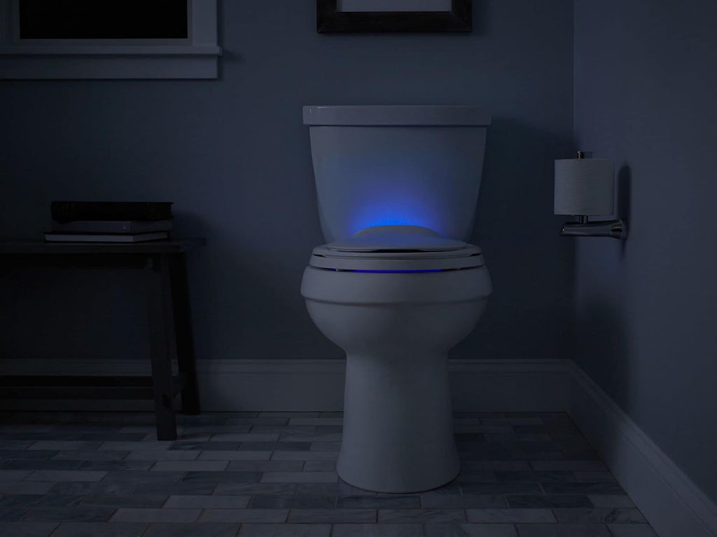 TRANSITIONS® NIGHTLIGHT Q3 TOILET SEAT, Non Ready Latch, Elongated, WHITE