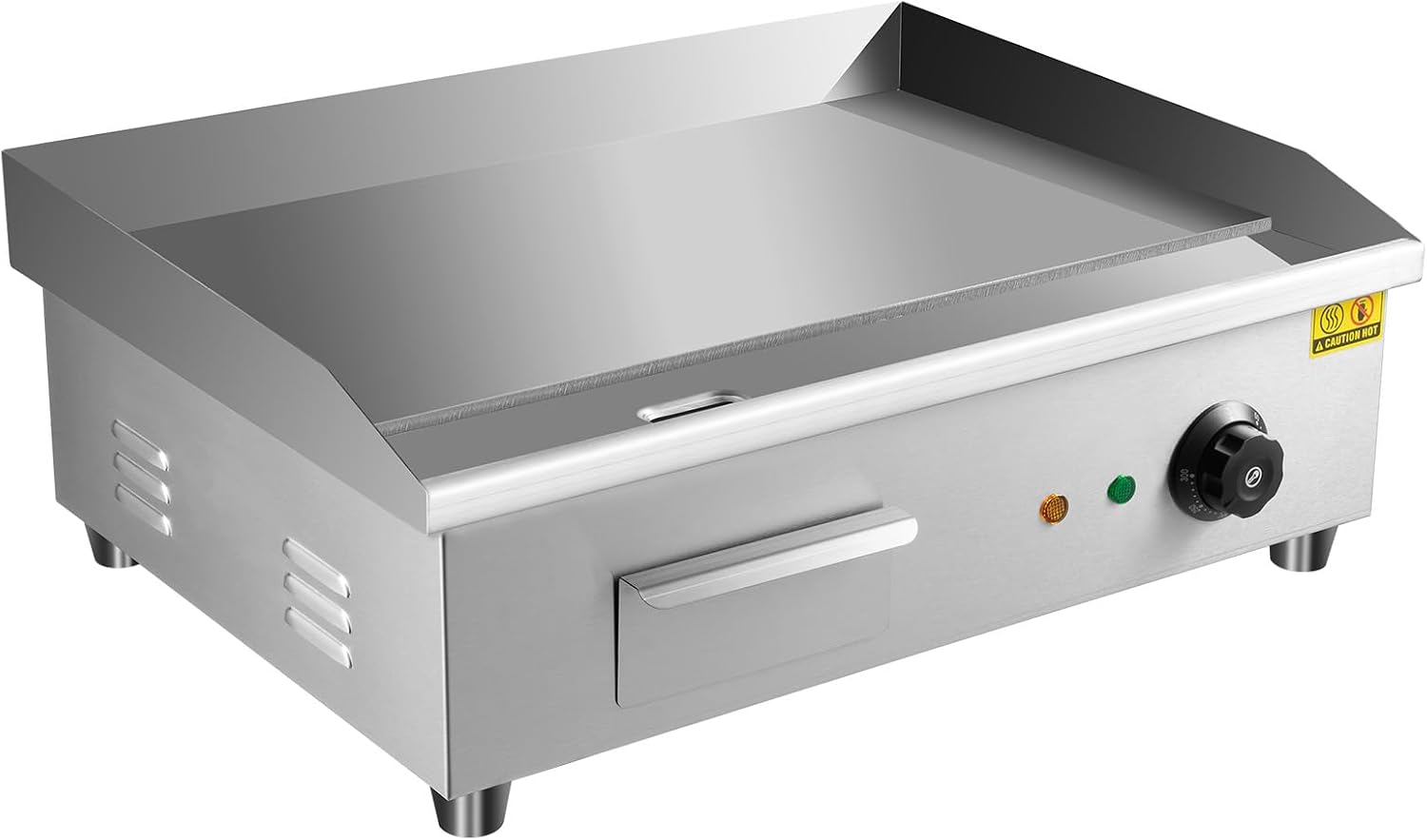 22' Commercial Electric Countertop Griddle, 3000W Electric Blackstone Griddle Flat Top Grill Hot Plate, 50-300°C Temperature Range Stainless Steel Restaurant Grill for Snack Stores, Canteens