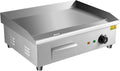 Commercial Electric Griddle, 3000W Stainless Steel Flat Top Griddle with Temperature Control 122-572℉, 21.3x11.8in Commercial Countertop Griddle for Steak Pancake Kitchen Restaurant