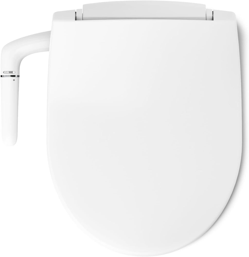 Kohler PureWash M250 Manual Round Bidet Toilet Seat, White, Quiet-Close Lid Prevents Slamming, Easy Installation with Quick-Release Hinges, Adjustable Spray Position & Pressure