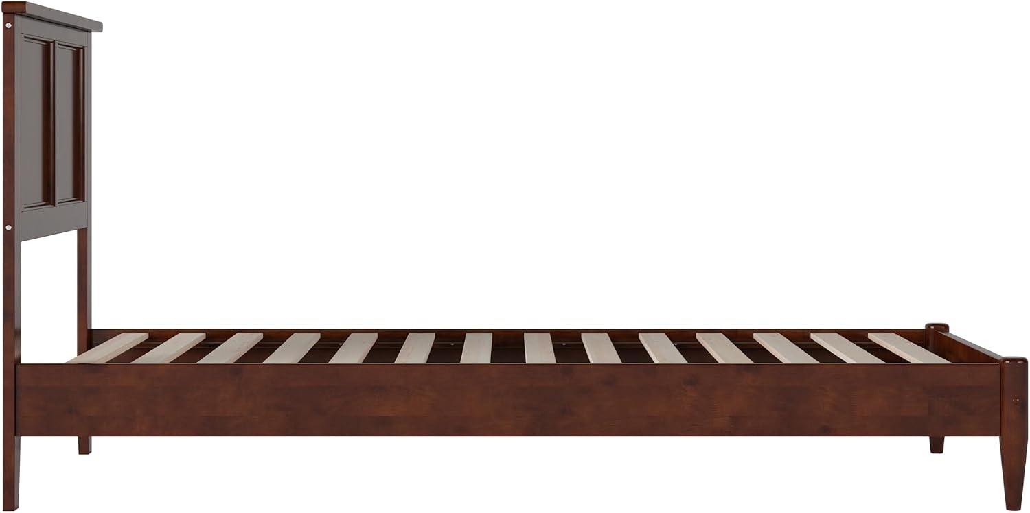 AFI, Charlotte Twin XL Solid Wood Low Profile Platform Bed, Walnut