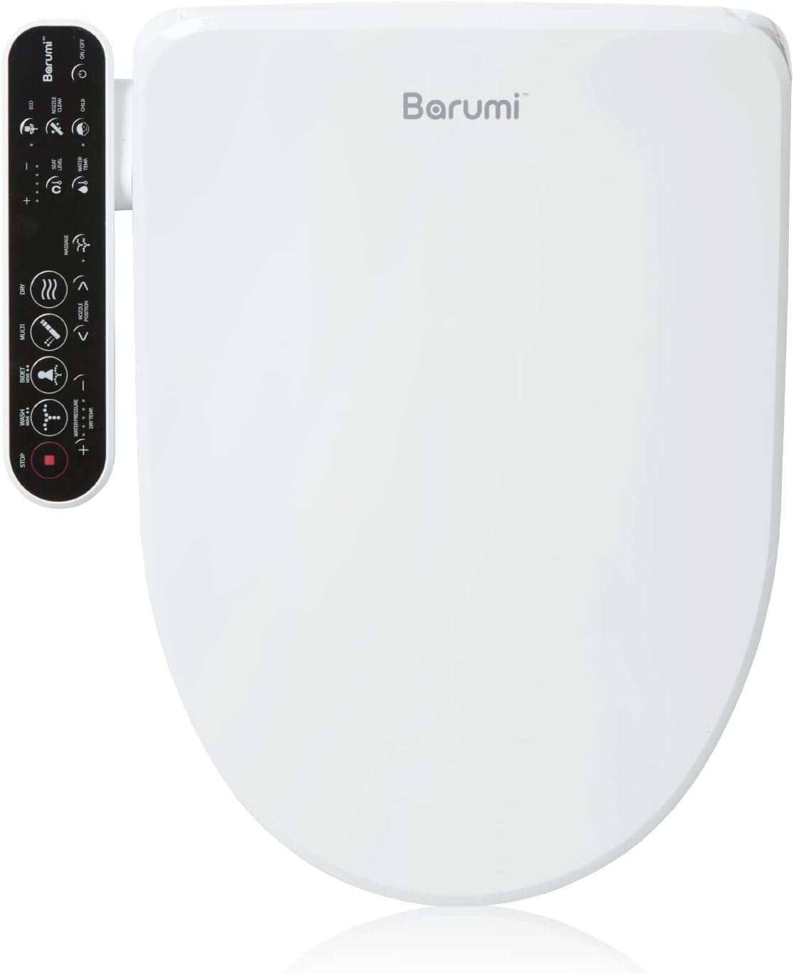 Barumi Bidet [BM-4000], Electric Bidet Toilet Seat, Heated Seat, Warm Water, Position Control, Eco-Mode, Self Cleaning