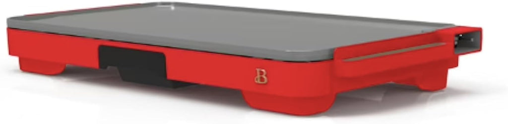 XL Electric Griddle, 12' x 22' Nonstick Griddle, Adjustable Temperature Control, Large Family Size Indoor Countertop Grill, Removable Drip Tray (Red)