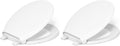 KOHLER 78052-RL-0 Rutledge ReadyLatch Quiet Close Rount Toilet Seat, Slow Close Lid and Seat, Grip-Tight Bumpers and Installation Hardware, White (Pack of 2)