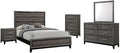 Coaster 5-Piece Transitional Wood Eastern King Panel Bedroom Set in Gray
