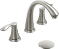 Brushed Nickel Bathroom Faucet, Lava Odoro 8 inch Widespread Bathroom Faucet 3 Hole 2 Handle Bathroom Sink Faucet Modern Bathroom Faucet Vanity Faucet with Drain Assembly Supply Line, BF405-BN