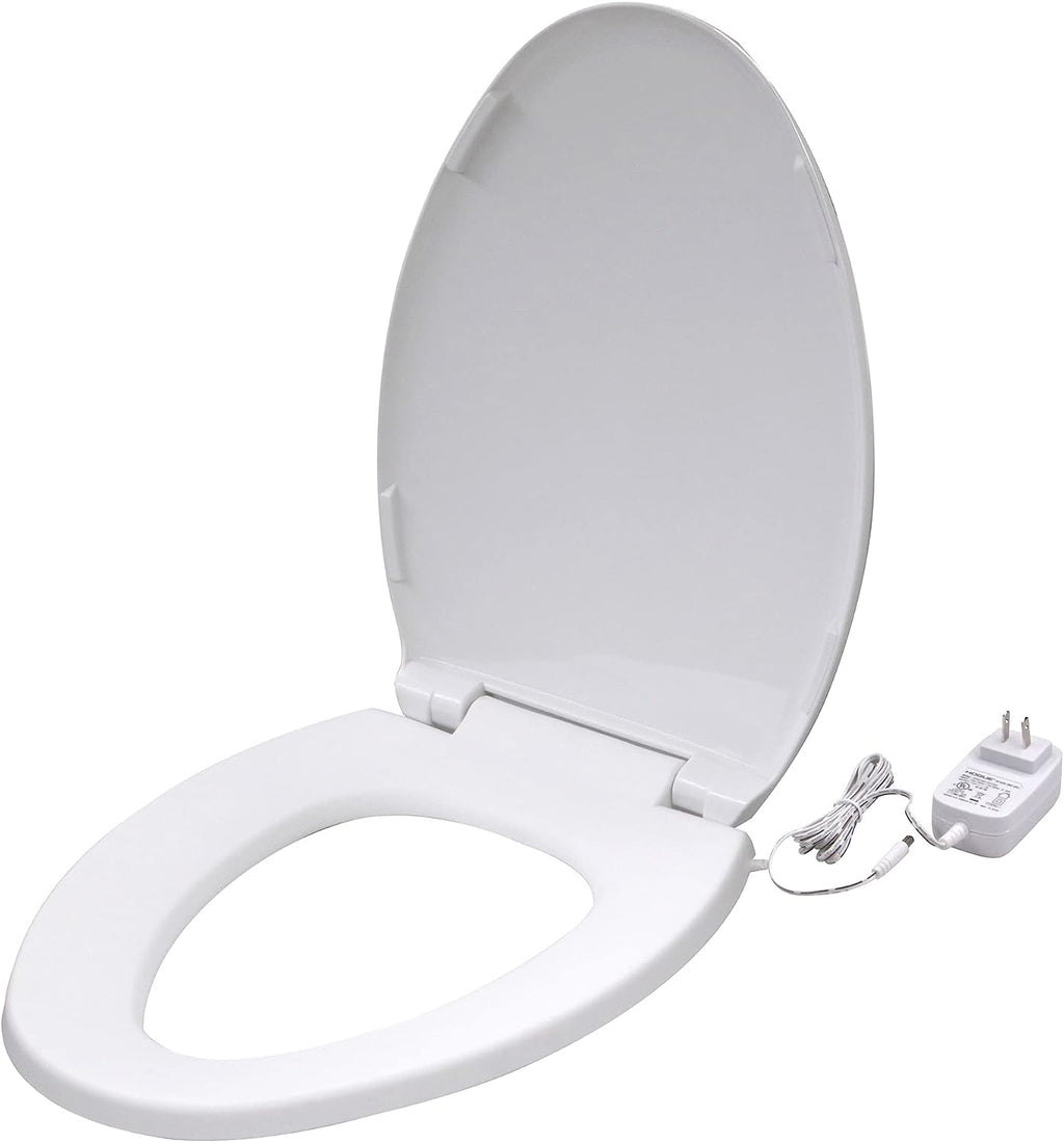 UltraTouch 01911 12 Watt/12 Volt UL-Listed Soft Elongated Bowl White Heated Toilet Seat for Standard American Bathrooms