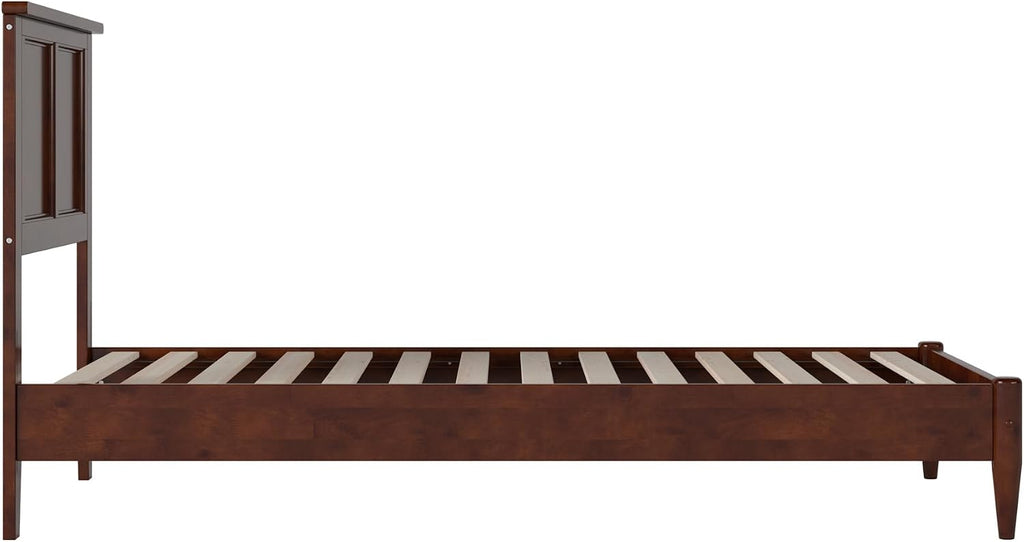 AFI, Charlotte Twin Solid Wood Low Profile Platform Bed, Walnut