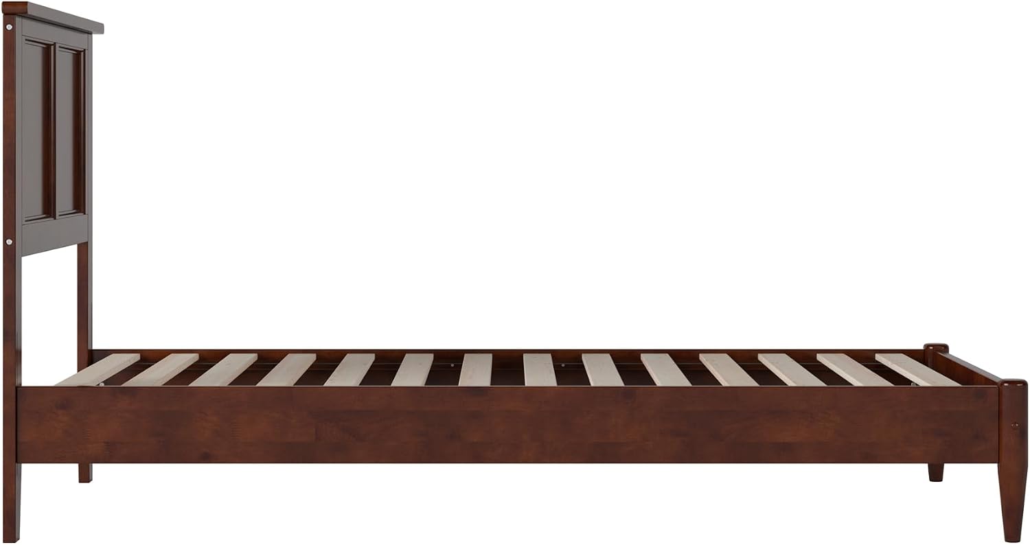 AFI, Charlotte Twin Solid Wood Low Profile Platform Bed, Walnut