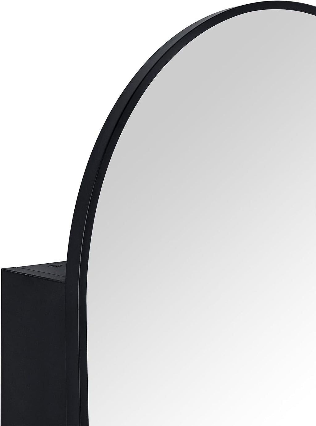 TEHOME 20 x 30'' Black Arched Bathroom Medicine Cabinet with Mirror Recessed and Surface Mounted Medicine Cabinet Mirror