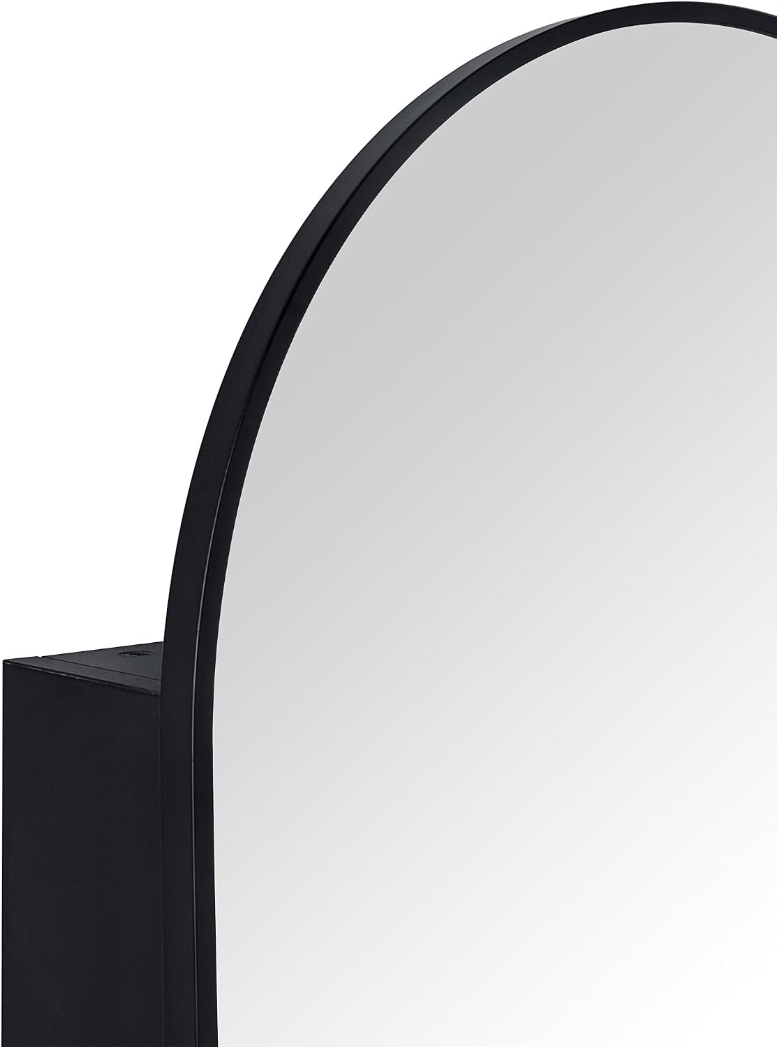TEHOME 20 x 30'' Black Arched Bathroom Medicine Cabinet with Mirror Recessed and Surface Mounted Medicine Cabinet Mirror