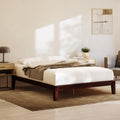 Nectar Bamboo Platform Bed Frame - Twin XL - Walnut - Floating Center Support Legs- 12' Height - Easy Tool Free Set Up - Contemporary and Durable - Sturdy Wooden Support Slats - Holds Up To 500 Pounds