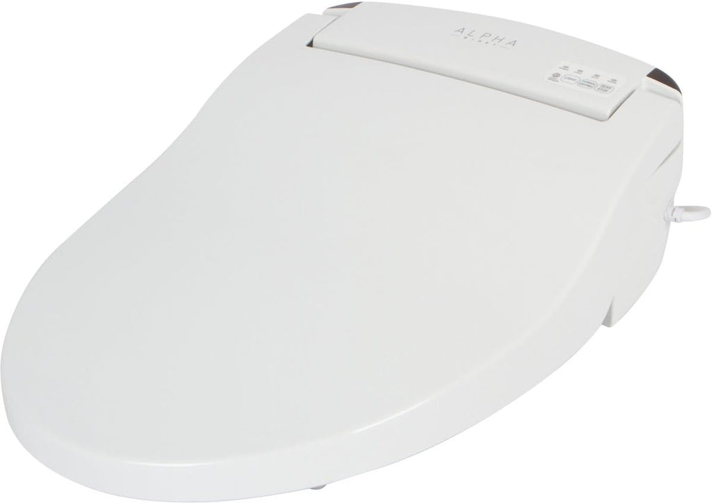 ALPHA BIDET JX2 Round Bidet Toilet Seat, White, Endless Warm Water, *NEW* Bowl Mist, LED Light, Quiet Operation, Wireless Remote, Stainless Steel Nozzle, Sittable Lid, 3 Year Warranty