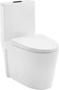 St. Tropez One Piece Elongated Toilet Dual Vortex™ Flush, Black Hardware