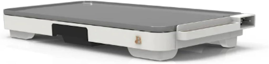 Stunning XL Electric Griddle 12' x 22,' Non-stick by Drew Barrymore (White)