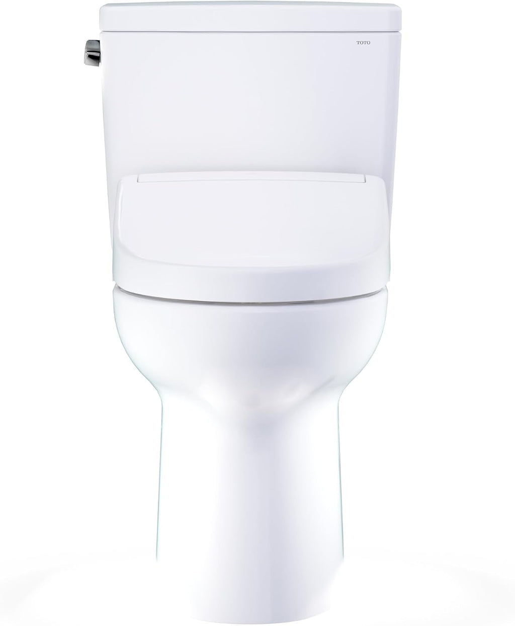 TOTO® Drake® WASHLET®+ Two-Piece Elongated 1.28 GPF Universal Height TORNADO FLUSH® Toilet with S5 Bidet Seat, Cotton White - MW7763446CEFG#01
