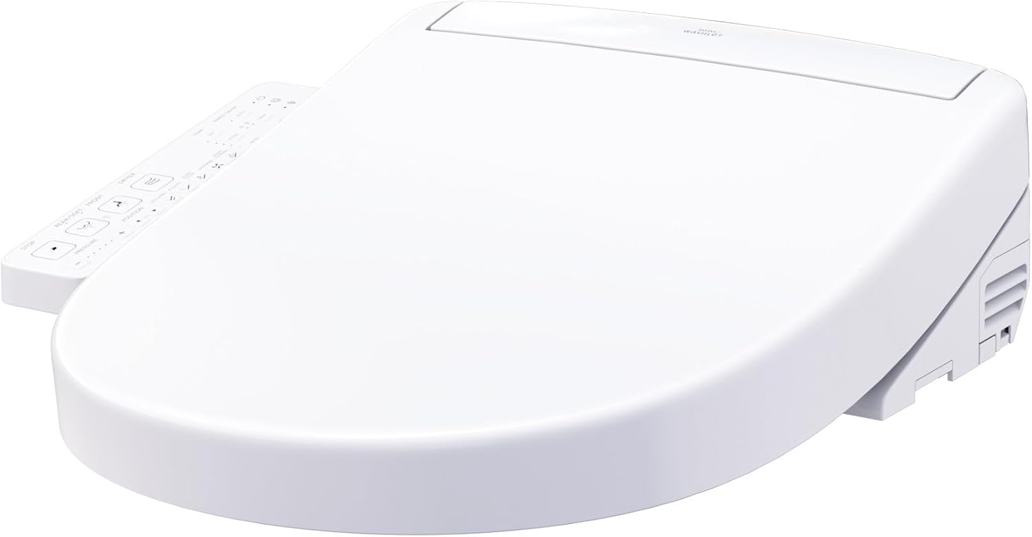 TOTO® WASHLET® S2 Electronic Bidet Toilet Seat with Instantaneous Water Heating, PREMIST and EWATER+ Wand Cleaning, Round, Cotton White - SW3345#01