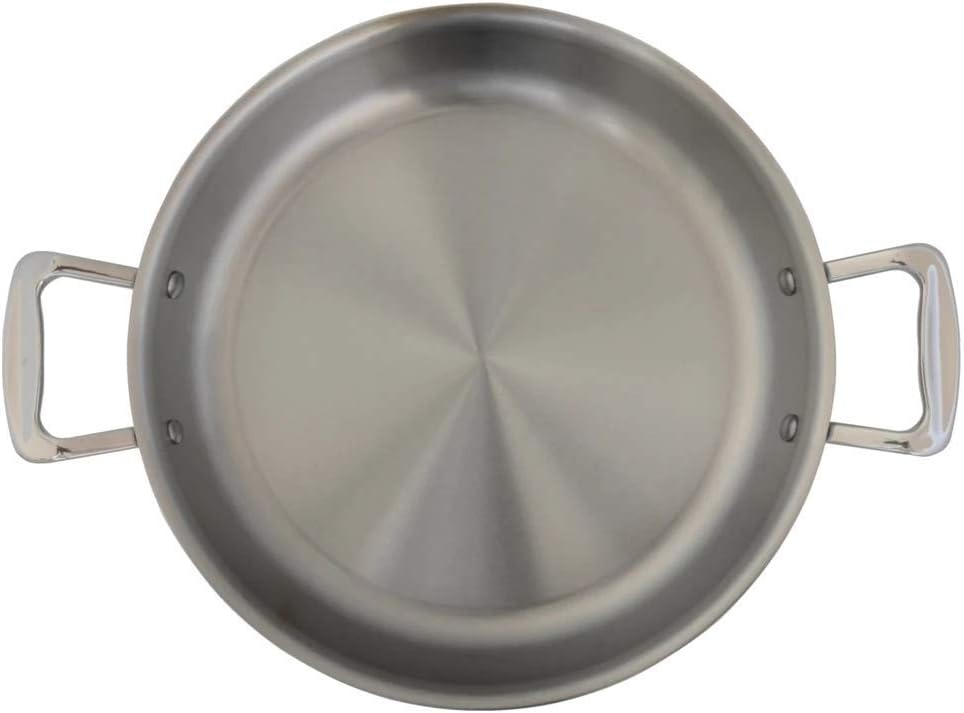 Little Griddle ANYWARE Lifetime Guaranteed 7-Ply USA Crafted Outdoor Indoor Fry Pan with Induction Ready Stainless Steel Cooking Surface, 5-Layer Aluminum Core and Two Helper Handles