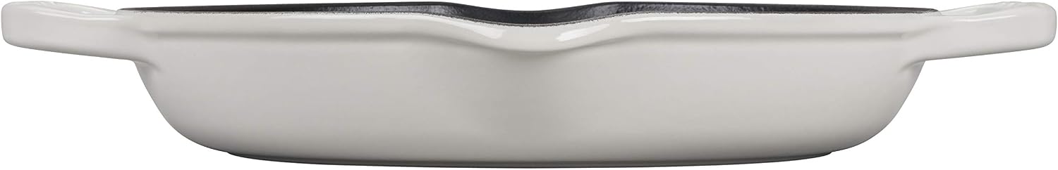 Le Creuset Enameled Cast Iron Signature Deep Round Grill, 9.75', White