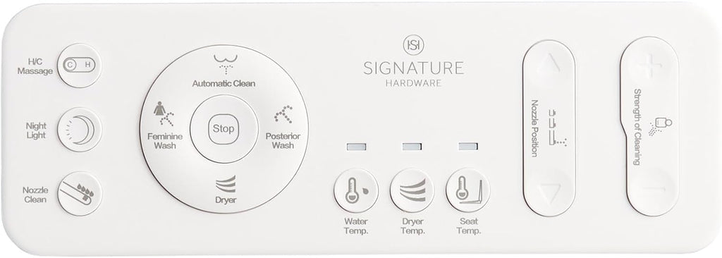 Signature Hardware 448556 Aldridge Elongated Electronic Bidet Toilet Seat