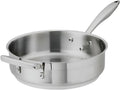 Browne Thermalloy 4 qt Stainless Steel Straight-Sided Sauté Pan with Handle - 11 4/5'Dia x 4 7/10'H