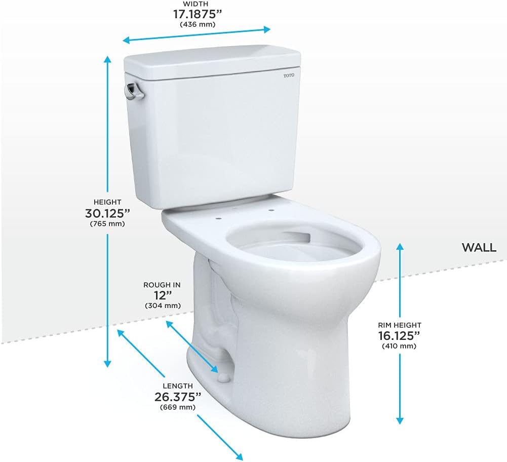 TOTO SW3083#01 WASHLET C5 Round Electronic Bidet Toilet Seat, C5Round, Cotton White & Drake Two-Piece Round 1.6 GPF Universal Height TORNADO FLUSH Toilet with CEFIONTECT, Cotton White - CST775CSFG#01