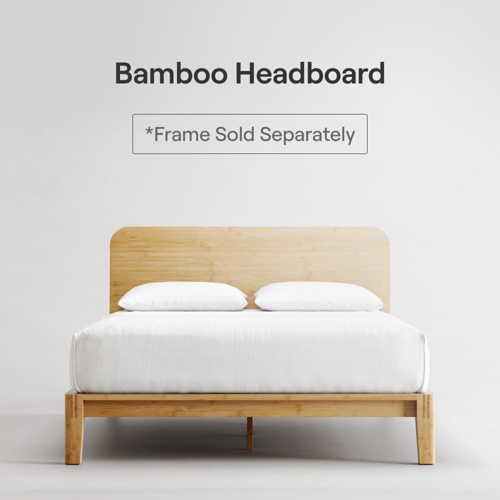 Nectar Bamboo Headboard - Twin - Natural - Attachable to Bamboo Bed Frame (Sold Seperately) - Easy Tool Free Set Up - Contemporary and Durable