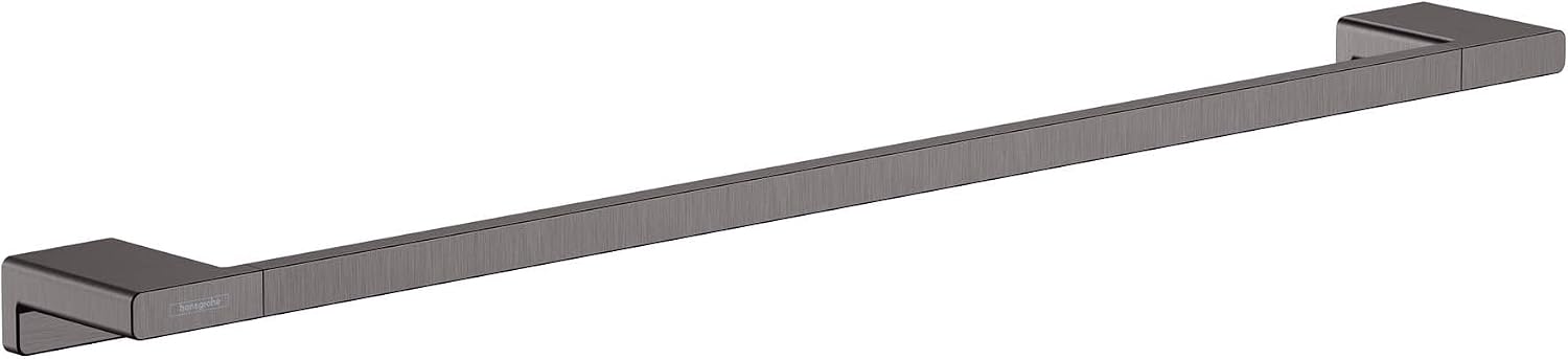hansgrohe 41747340 AddStoris -Bath Rail -Towel Bar, Brushed Black Chrome