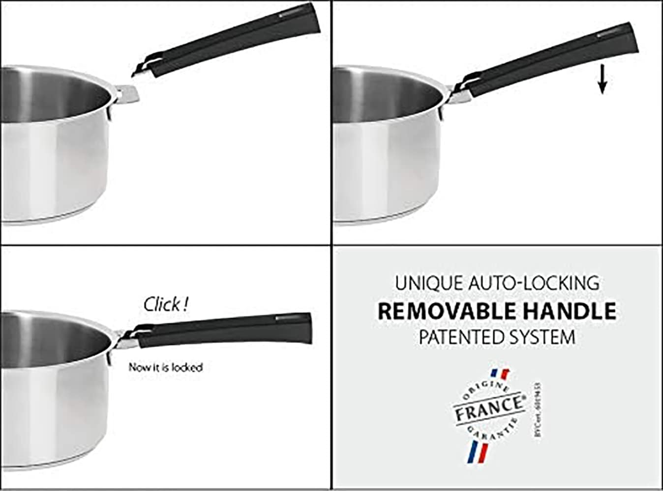 Cristel Mutine Stainless Steel 3 Quart Saute Pan with Domed Glass Lid