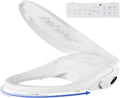 X7 Smart Heated Bidet Toilet Seat with Remote Control, Front&Rear Cleansing with Hot-Cold SPA,Pre-Wetting,Deodorizing,Instant Heating,Seat Heating,Nozzle Self-Cleaning and Energy Saving