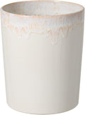 Casafina Ceramic Wastebasket Trash Can - Taormina Collection, White | Stoneware Bathroom Accessories | Quality Bath Decor | 8'' x 9.75'', 203 oz.