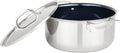 Viking 4-Ply Dutch Oven, 5 Quart Laser Clad Titanium Performance Ti Cookware Pot with Lid, Dishwasher and Oven Safe, Induction Ready, Blue/Silver