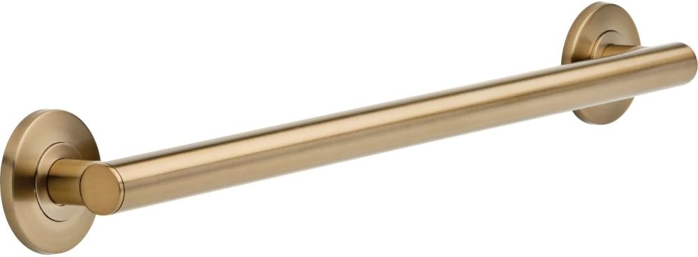 Delta Contemporary (1-Pack) 24' Shower Grab Bar Seniors ADA Compliant Champagne Bronze Bathroom Safety Handle for Shower, Bathtub | Wall Mounted 450 lb Capacity Balance Assist, Grip Bar 41824-CZ