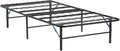 Nestl Twin Bed Frame, Foldable Bed, Platform Bed Frame, Steel, Easy Tool Free Assembly, 14 Inches High, Twin, Black