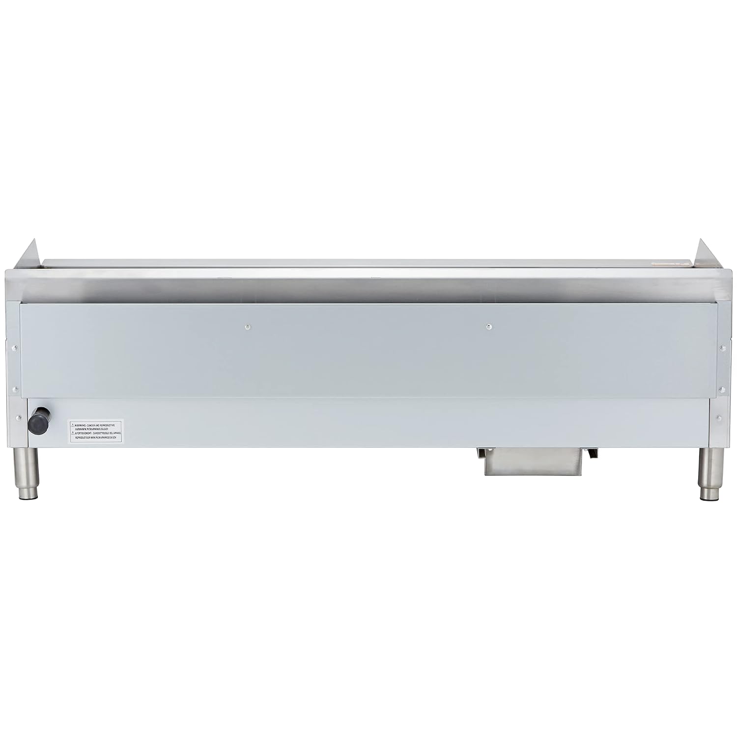 Iron Range IRMG-48 48' x 21' Countertop Commercial Gas Griddle, 120,000 BTU, 4 Burners, Stainless Steel, Manual Controls, ETL Listed, U-Style Burners, LPG Conversion Kit Included