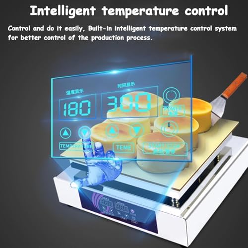 Japanese Souffle Pancake Maker, Non-Stick Electric Griddle with 60-240℃ Temp Control, Stainless Steel Doublehead for Perfect Pancakes & Snacks,Singlehead