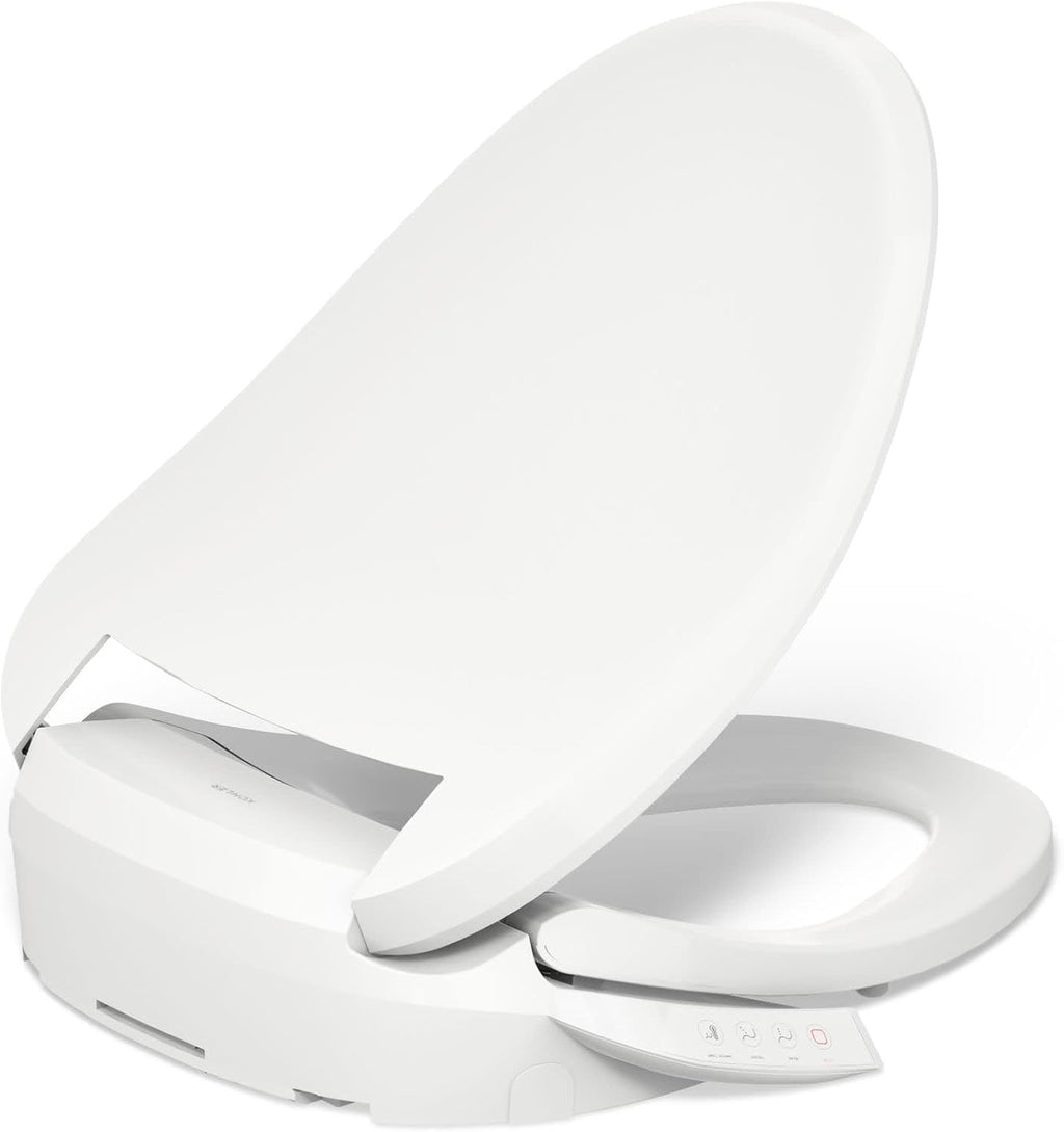 Kohler PureWash E700 Heated Bidet Toilet Seat, White with Remote, Warm Water, Quiet-Close Lid, Self-Cleaning Wand, Adjustable Water Pressure and Nightlight, Easy Installation Bidet Attachment