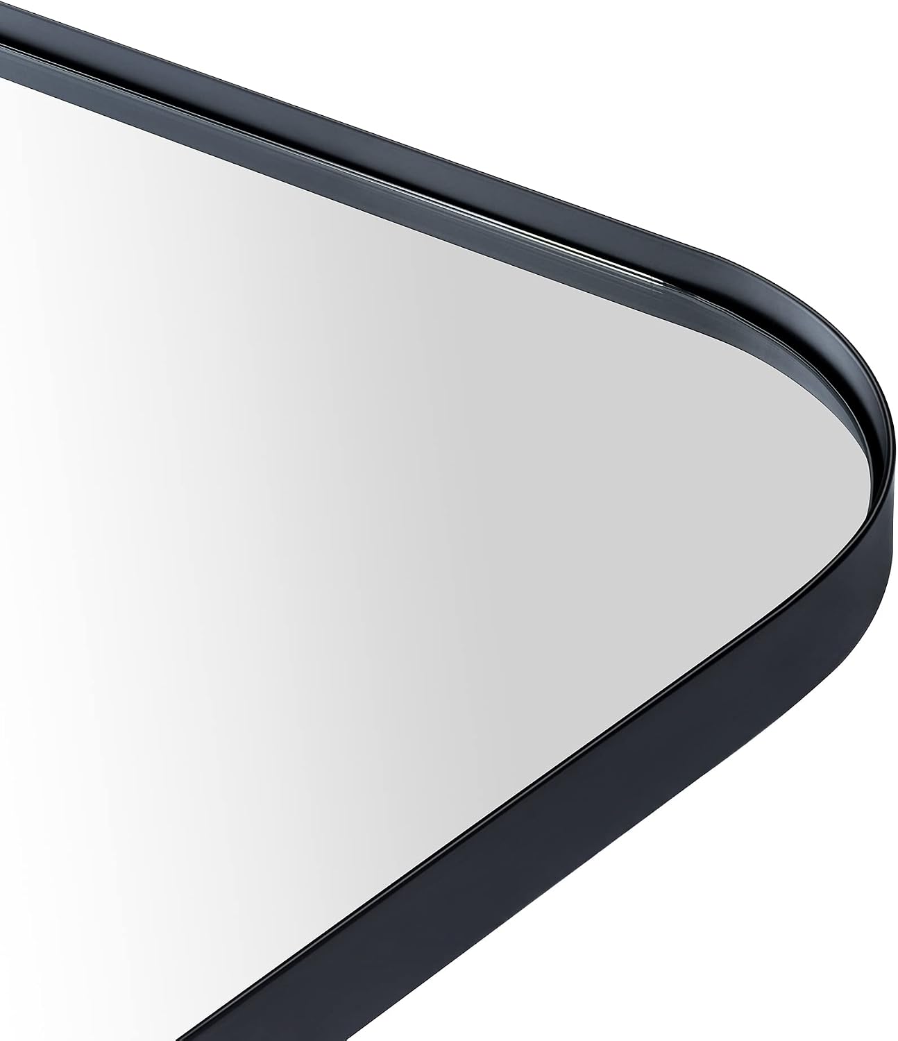 Matt Black Arched Recessed Bathroom Medicine Cabinet with Mirror Stainless Steel Metal Framed Rectangular Bathroom Cabinet with Mirror 16x28.3''