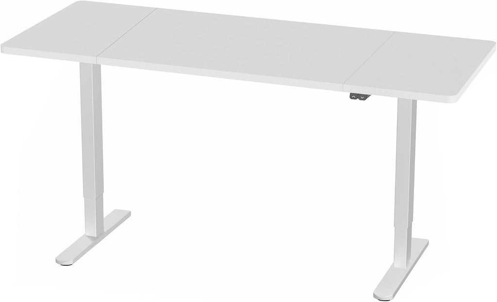 VIVO Electric 60 x 24 inch Stand Up Desk, Height Adjustable, White Top White Frame, Home and Office Furniture Sets, DESK-KIT-W06W