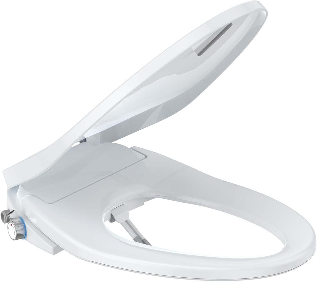 Smart Bidet Seat Elongated with Heated Functions and Gentle Wash Modes, Toilet Seat for Bathroom Comfort and Hygiene, Soft Close Design Easy Install PP Bidet Toilet Seat