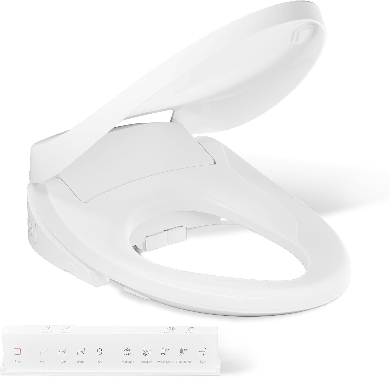 Kohler 38392-0 PureWash® E860 Elongated bidet toilet seat with remote control, White