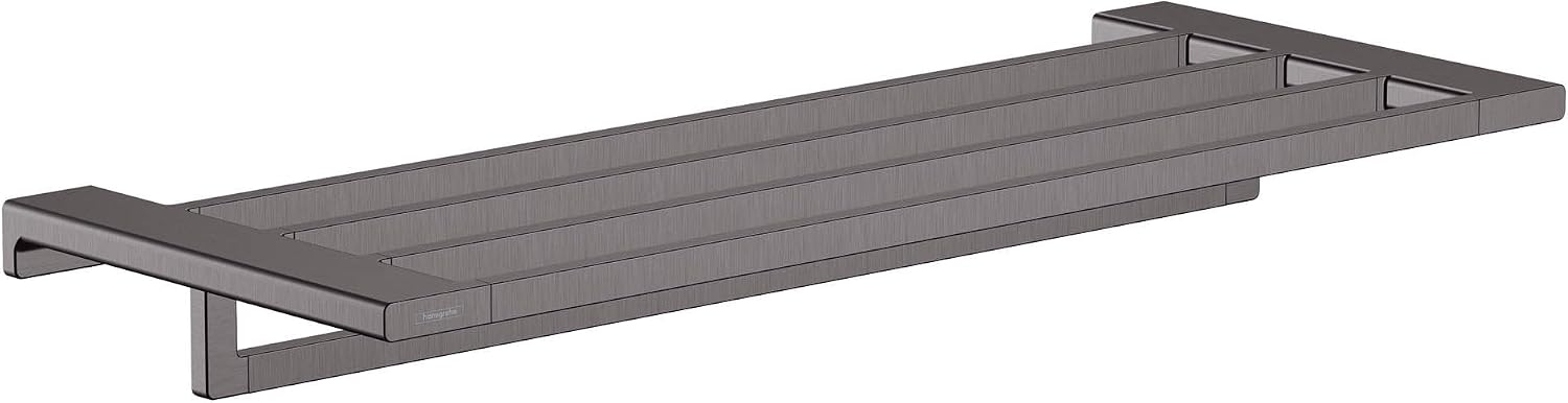 Hansgrohe -Towel Rack with Holder 26-inch Holder in Brushed Black Chrome, 41751340