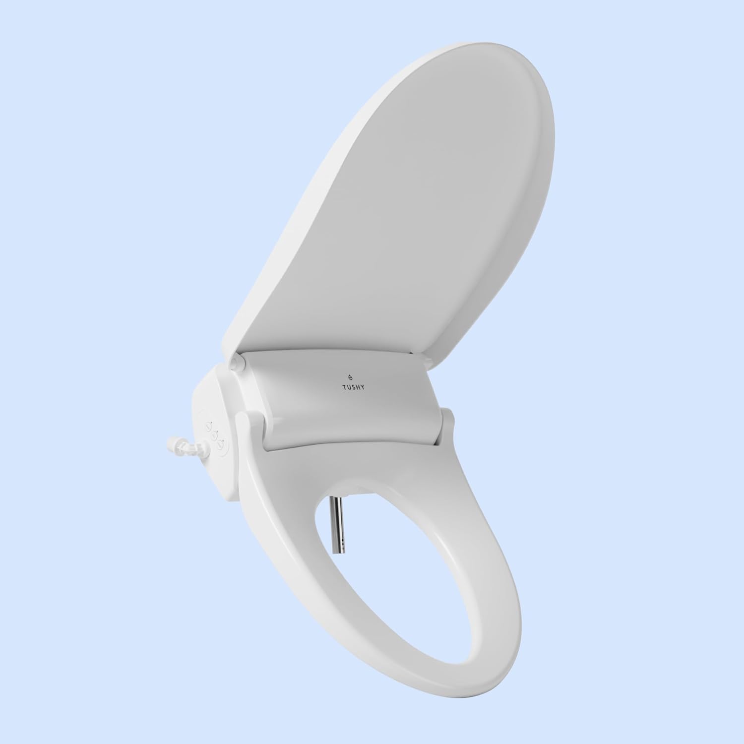 TUSHY Ace 2.0 Round Electric Bidet & Heated Seat. Luxury Clean. Seat Sensor & Soft Close Lid. Self-Cleaning Nozzle, Remote Control Water Temp, Pressure Control, and Air Drier