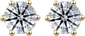0.3/0.5/1 Carat Lab-Grown Diamond Stud Earrings for Women| S925 Sterling Silver Studs | Hypoallergenic Fine Jewelry | 6-Prong Basket, Push Back Nut | VVS2/VS1/VVS Clarity, D Color, Round Cut,