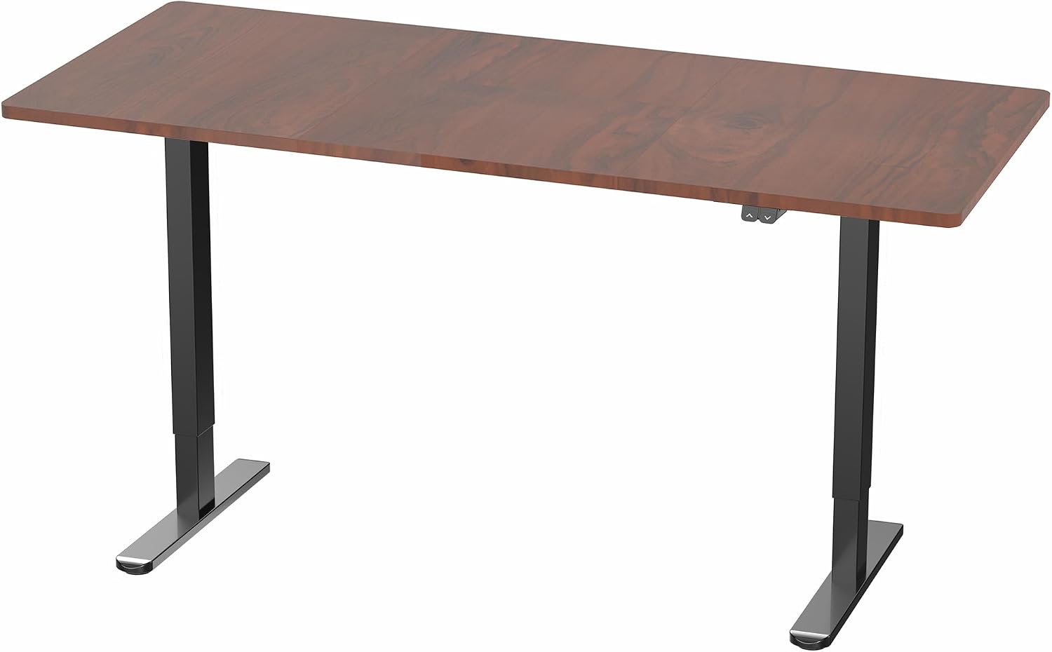 VIVO Electric 71 x 30 inch Stand Up Desk, Height Adjustable, Dark Walnut Top Black Frame, Home and Office Furniture Sets, DESK-KIT-0B7D